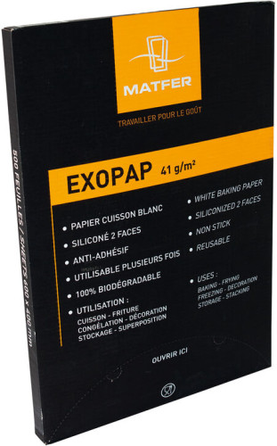 FEUILLES DE PAPIER SILICONE BLANCHI EXOPAP 53x32 CM - MATFER