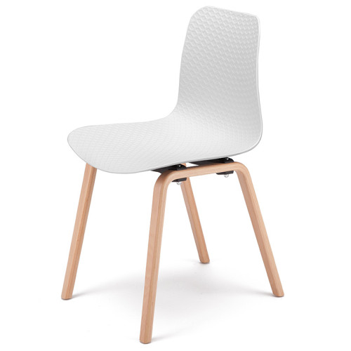 Chaise  Manna 4 pieds bois - Noir ou Blanc